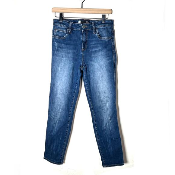 Kut from the Kloth Megan high-rise ankle straight leg cigarette jeans size 8 B87 - Picture 1 of 5